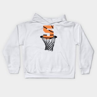 5th birthday basketball player Kids Hoodie